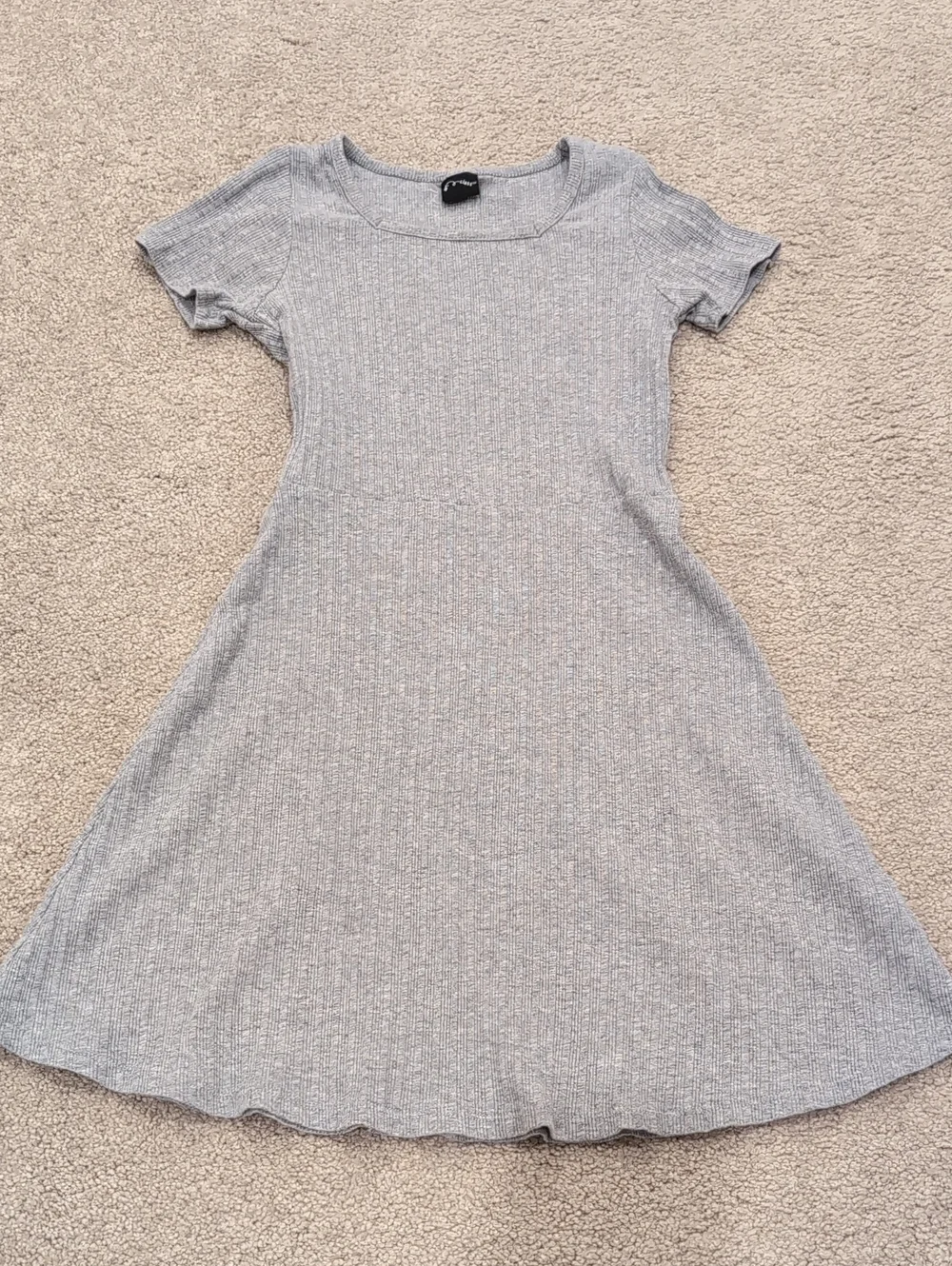 art class Heather Gray Ribbed Knit Swing Dress